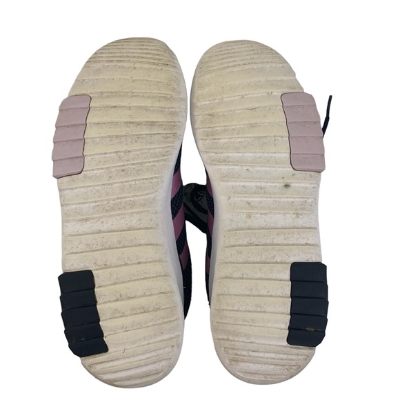 Adidas Racer 2.0 Sneakers Navy Blue Lilac Pink Stripes Women’s 7 / Youth 5.5 - Picture 10 of 11